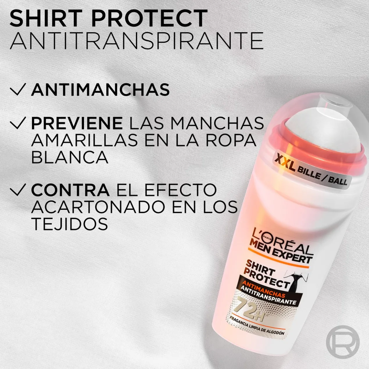 Men Expert Shirt Protect Desodorizante Roll-On Antitranspirante 48h Antimanchas