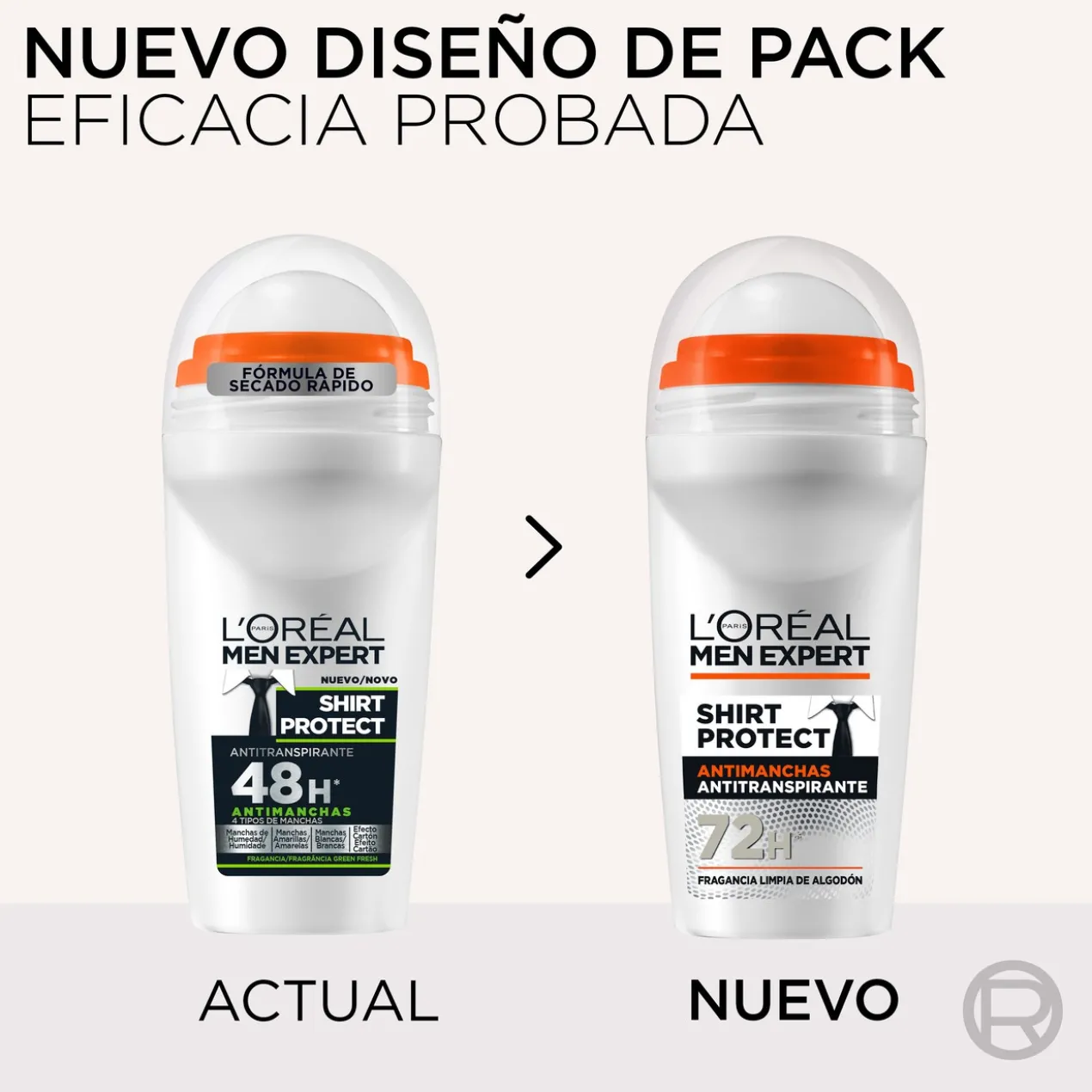 Men Expert Shirt Protect Desodorizante Roll-On Antitranspirante 48h Antimanchas
