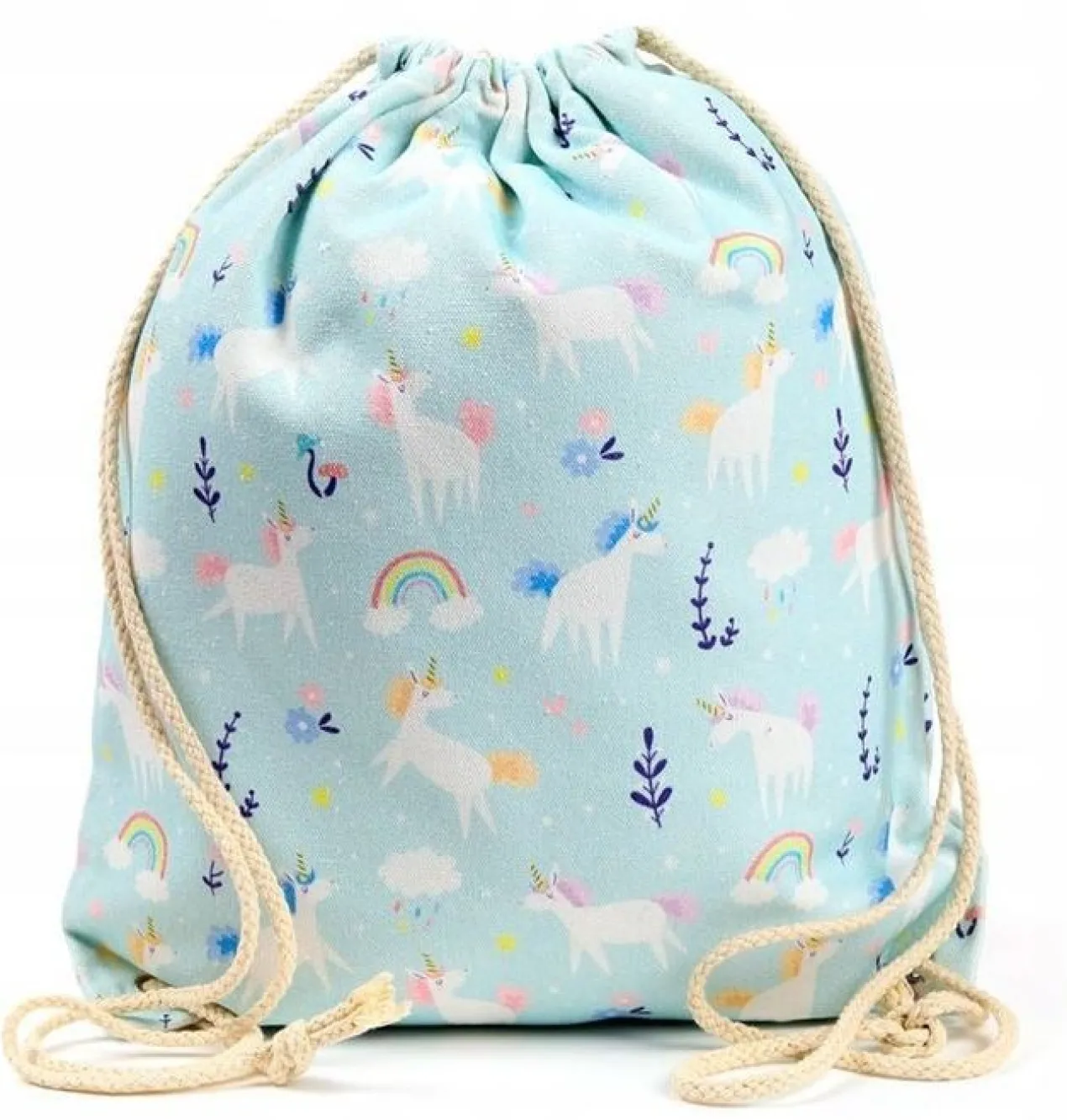 Mochila de Tecido com Cordas Unicórnio