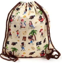 Mochila Tecido Com Cordões Pirata Jolly Rogers