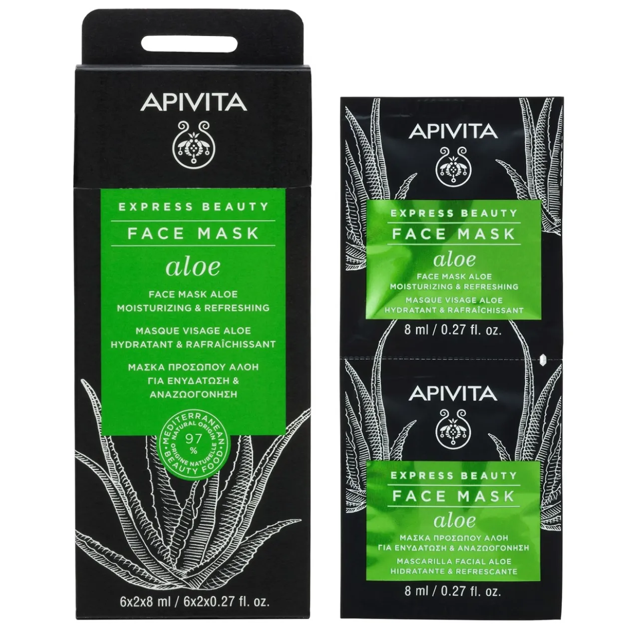 Máscara Aloe Vera Hidratante e Refrescante