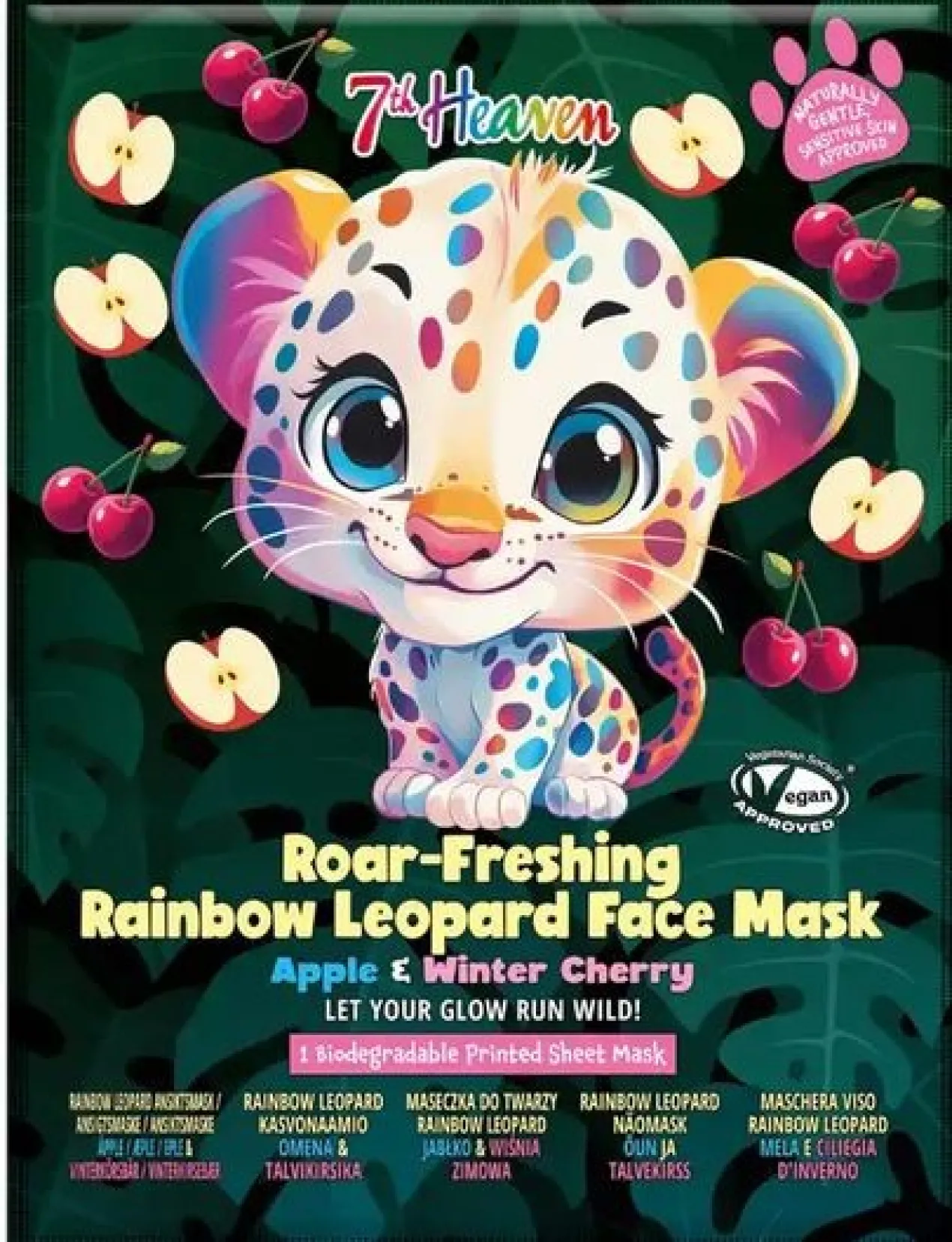 Máscara de Tecido Mask Rainbow Leopard