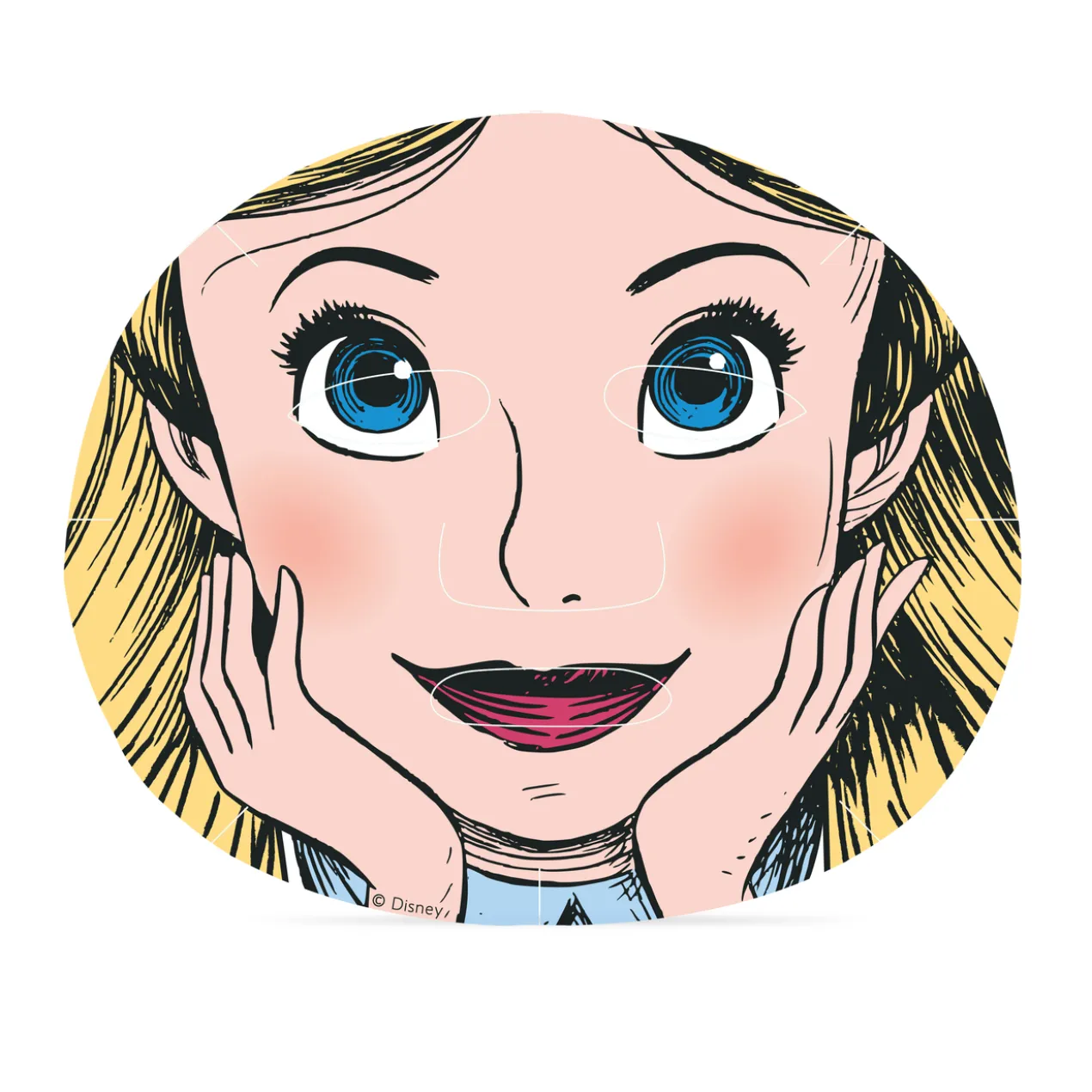 Máscara Facial Alice País das Maravilhas