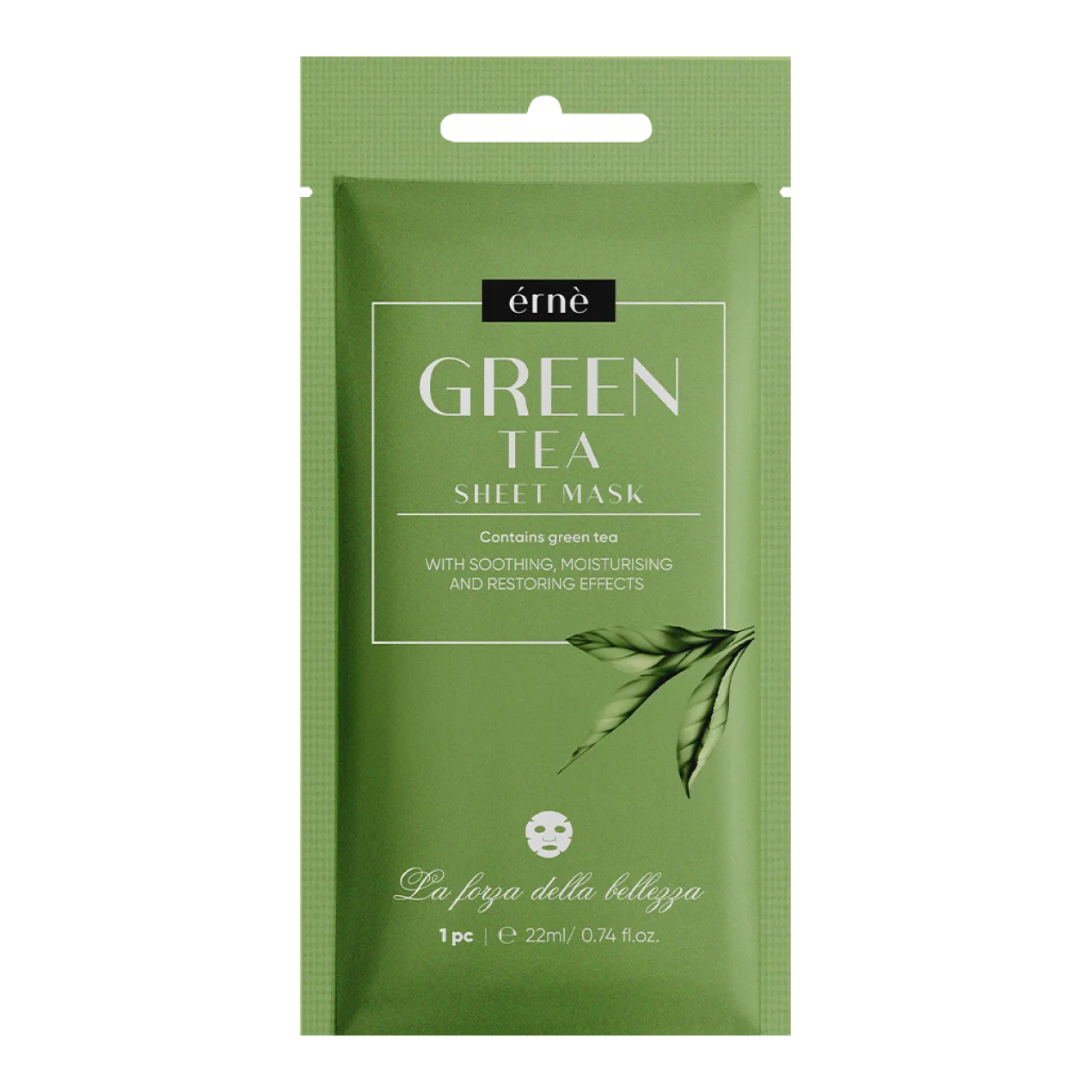 Máscara Facial Calmante com Chá-verde