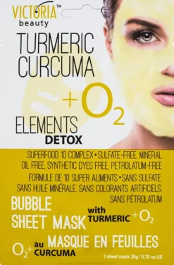 Máscara Facial Detox com Curcuma + O2