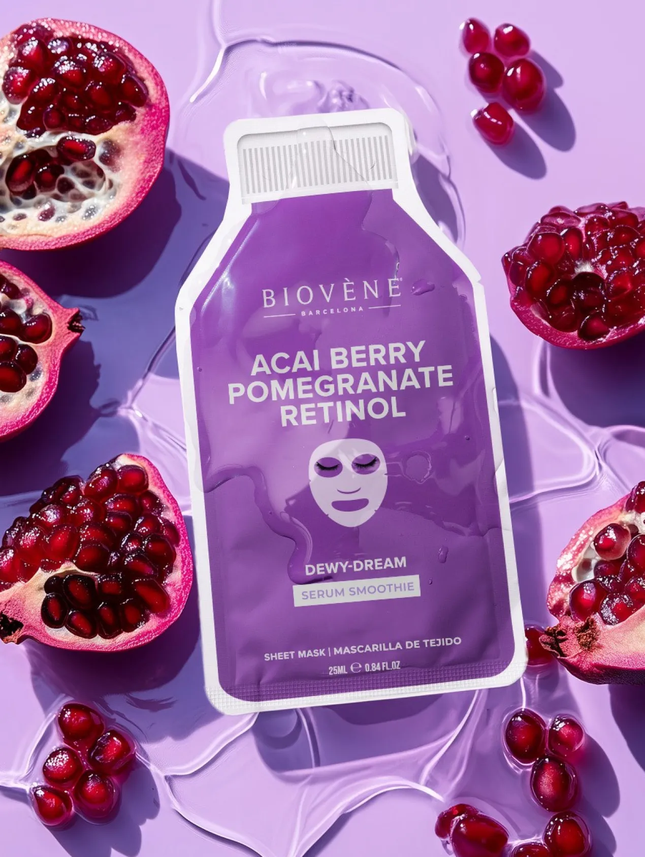 Máscara Facial Dewy-Dream Smoothie Açaí+Romã+Retinol