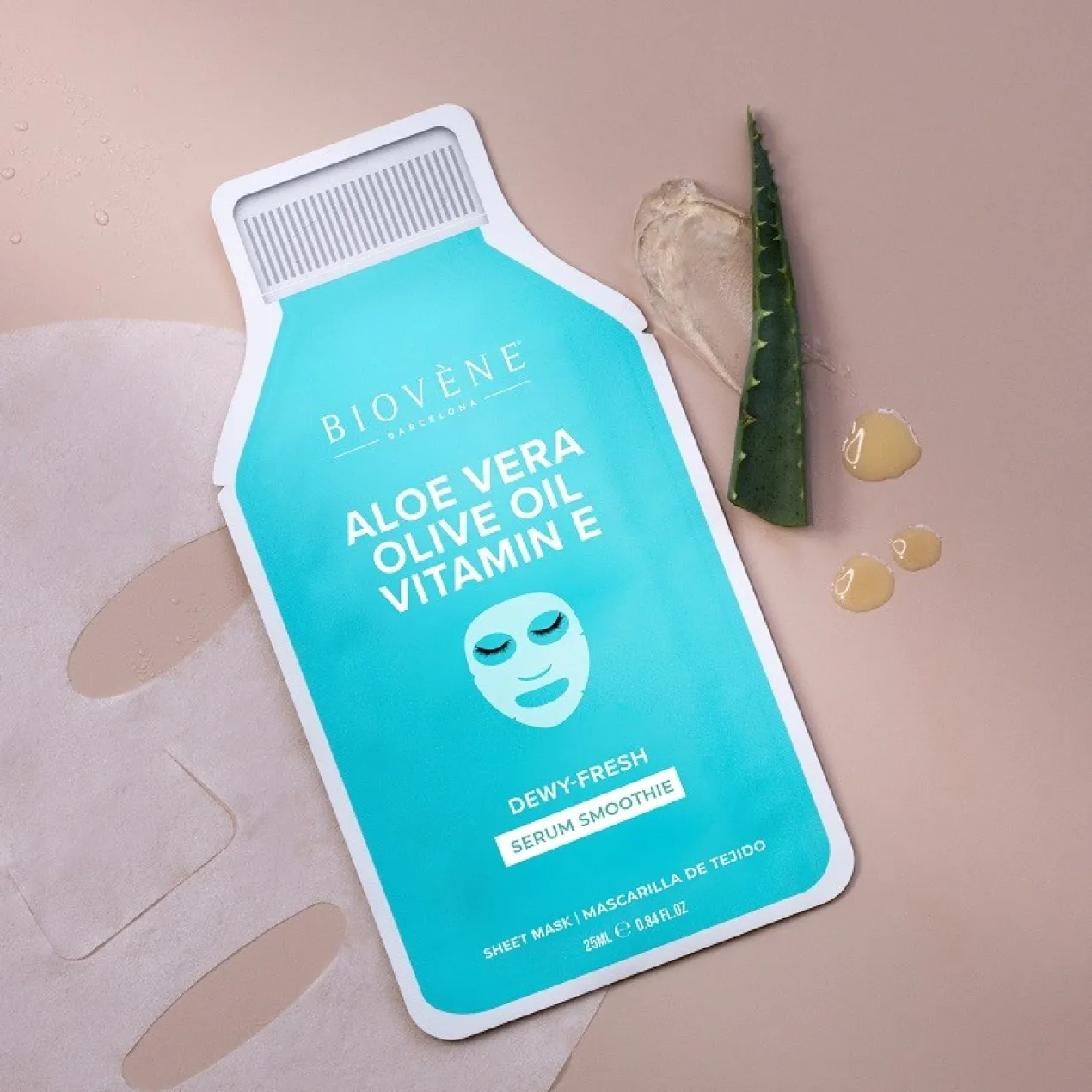 Máscara Facial Dewy-Fresh Aloe Vera + Vitamina E + Óleo de Oliva