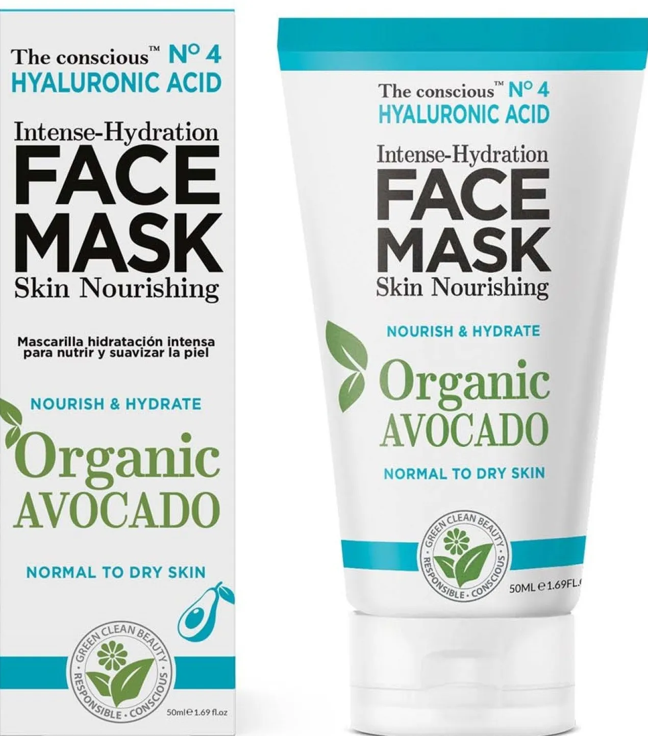 Máscara Facial Hidratante com Ácido Hialurónico