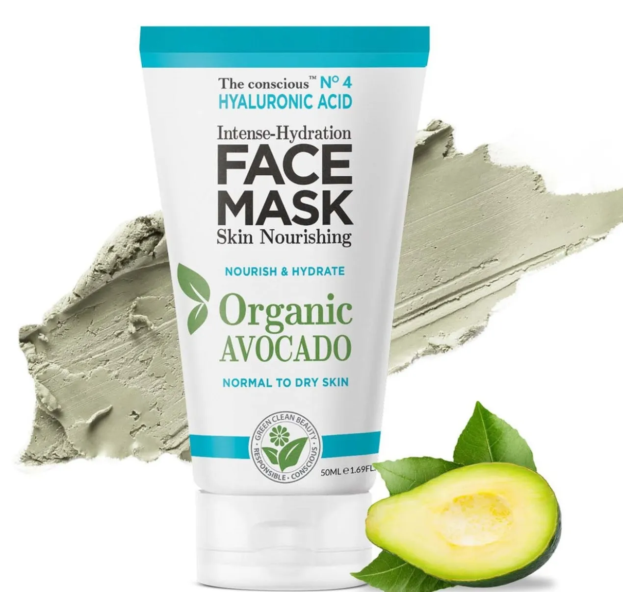 Máscara Facial Hidratante com Ácido Hialurónico