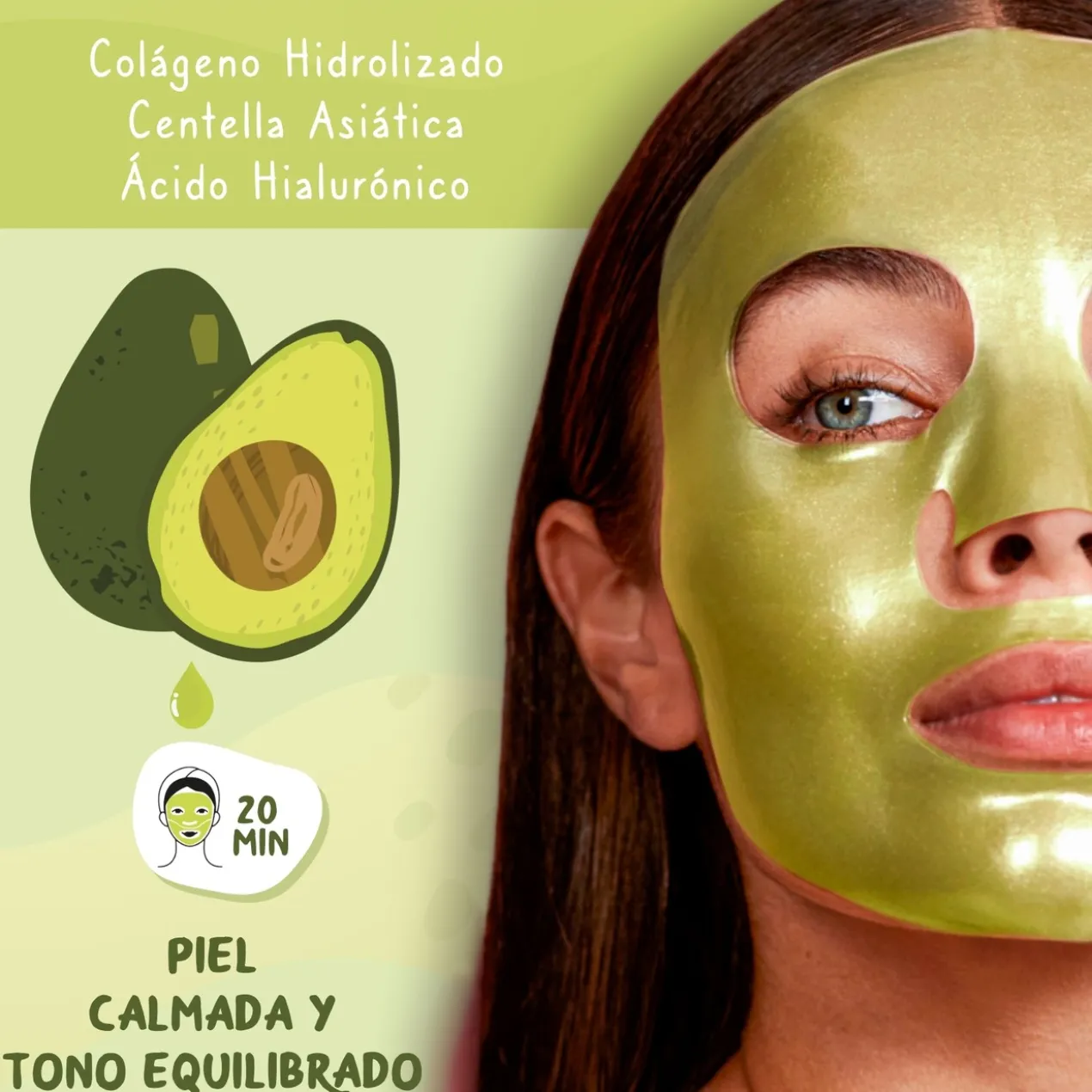 Máscara Facial Hidrogel Abacate