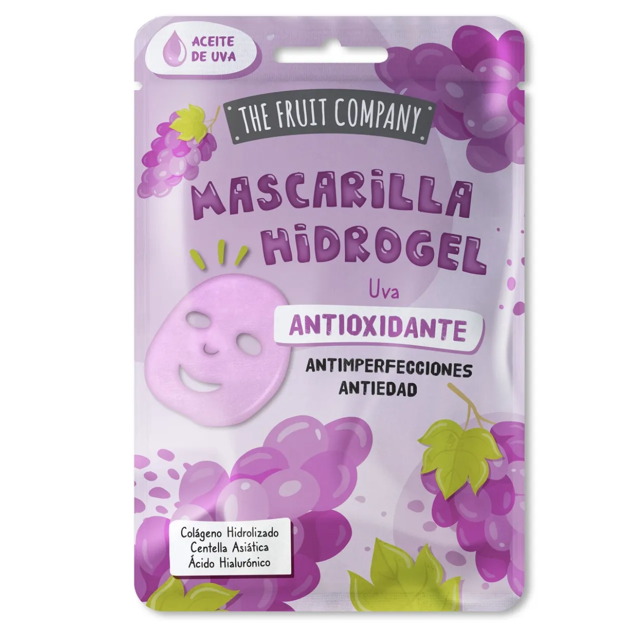 Máscara Facial Hidrogel Antioxidante de Uva