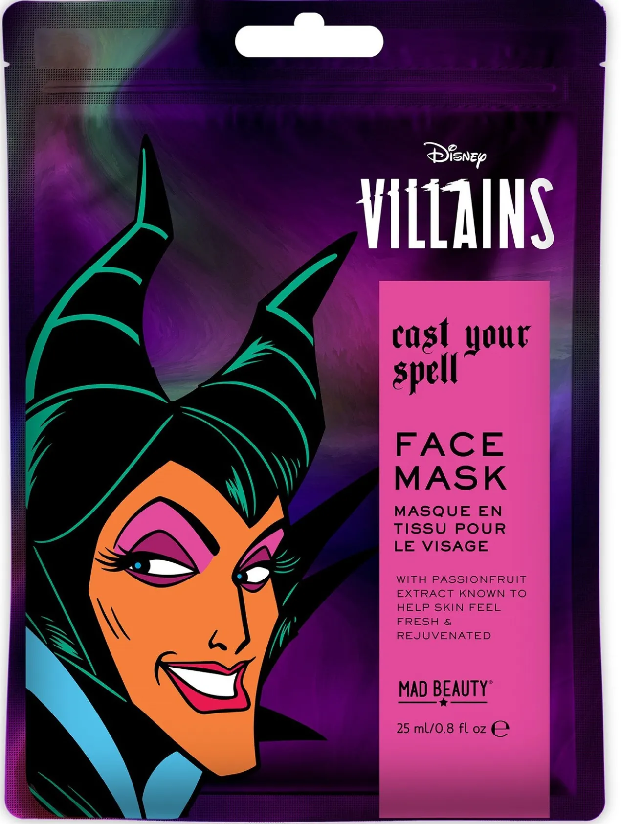 Máscara Facial Vilãs Disney Malévola