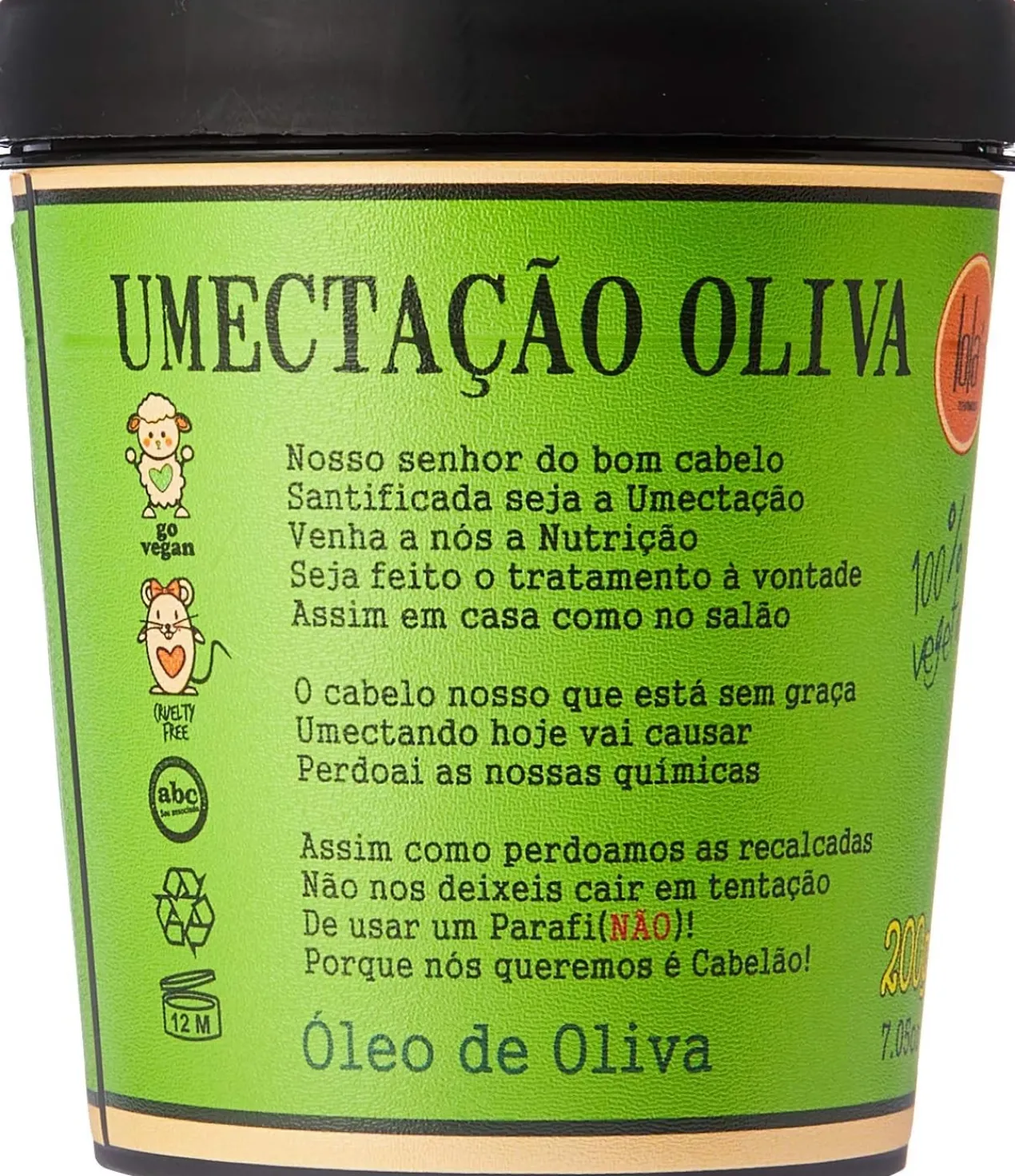 Máscara Humectante com Óleo de Oliva