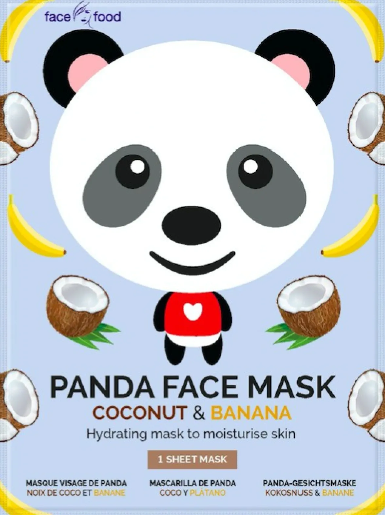 Máscara Panda de Coco e Banana