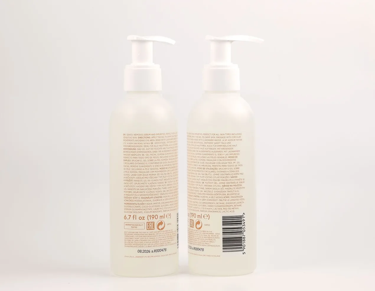 NATURAL CARE Gel de Limpeza Facial