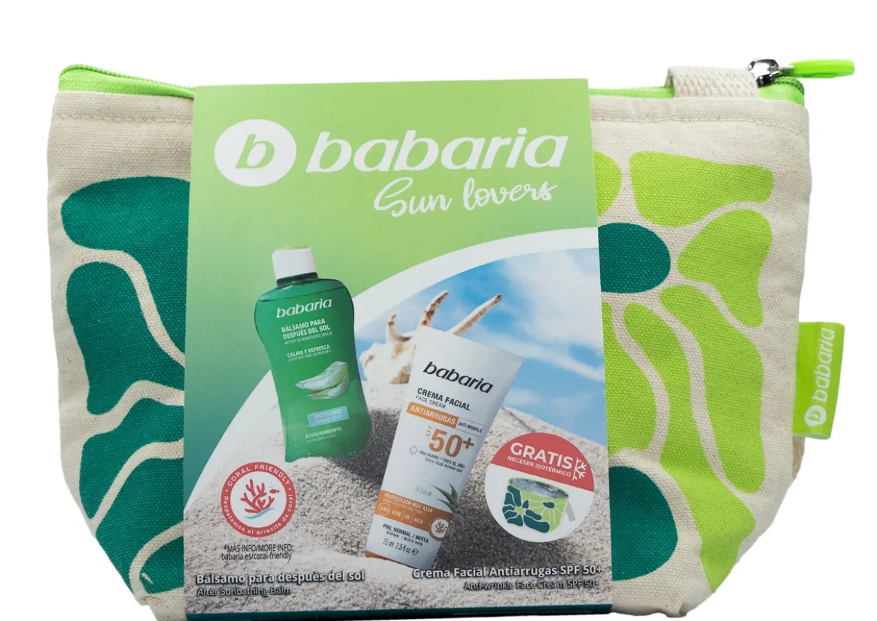 Nécessaire Sunshine Aloe Creme Facial SPF50+ e Bálsamo After Sun Efeito Gelo