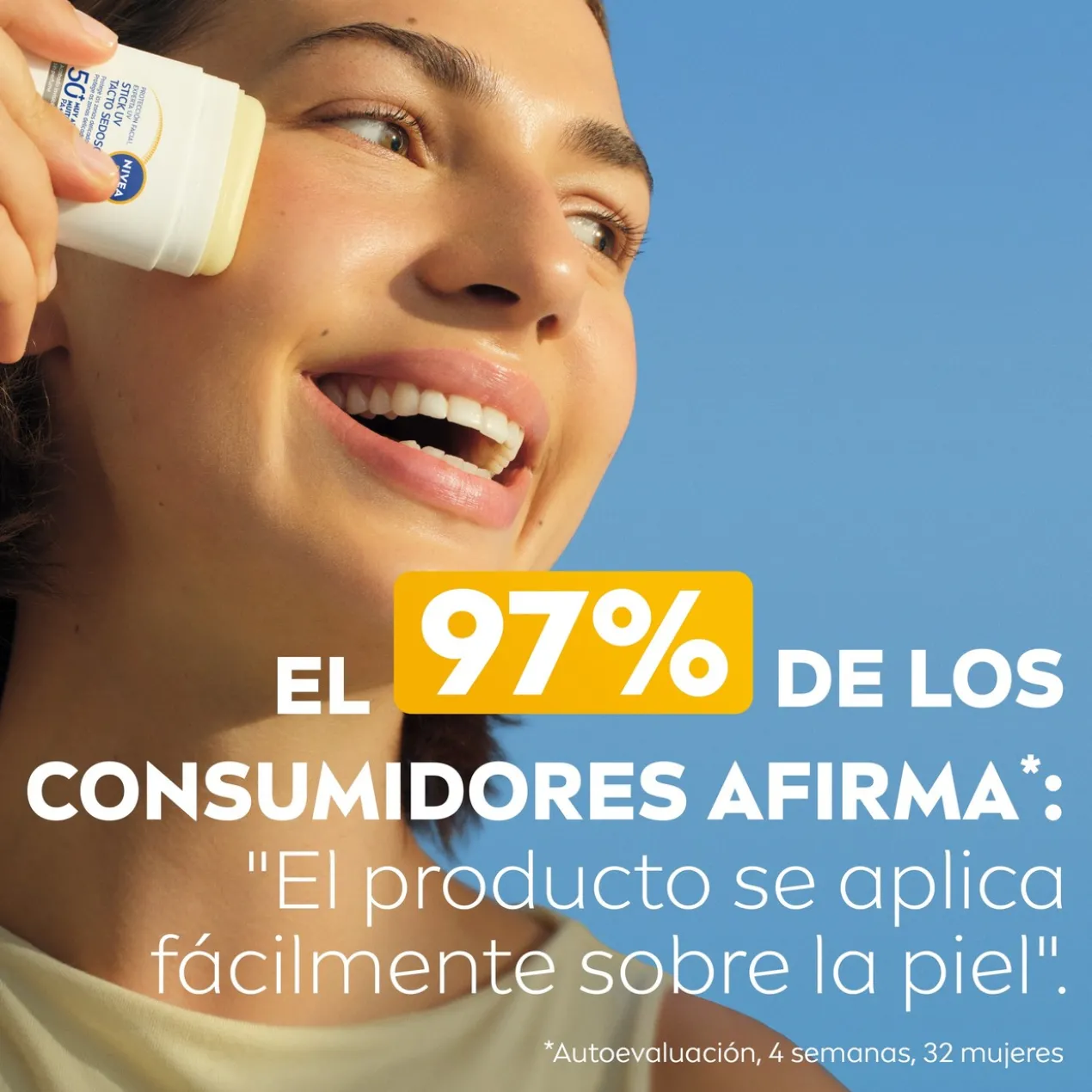Nivea Sun Stick Facial Protetor Solar UV SPF50+ Toque Sedoso