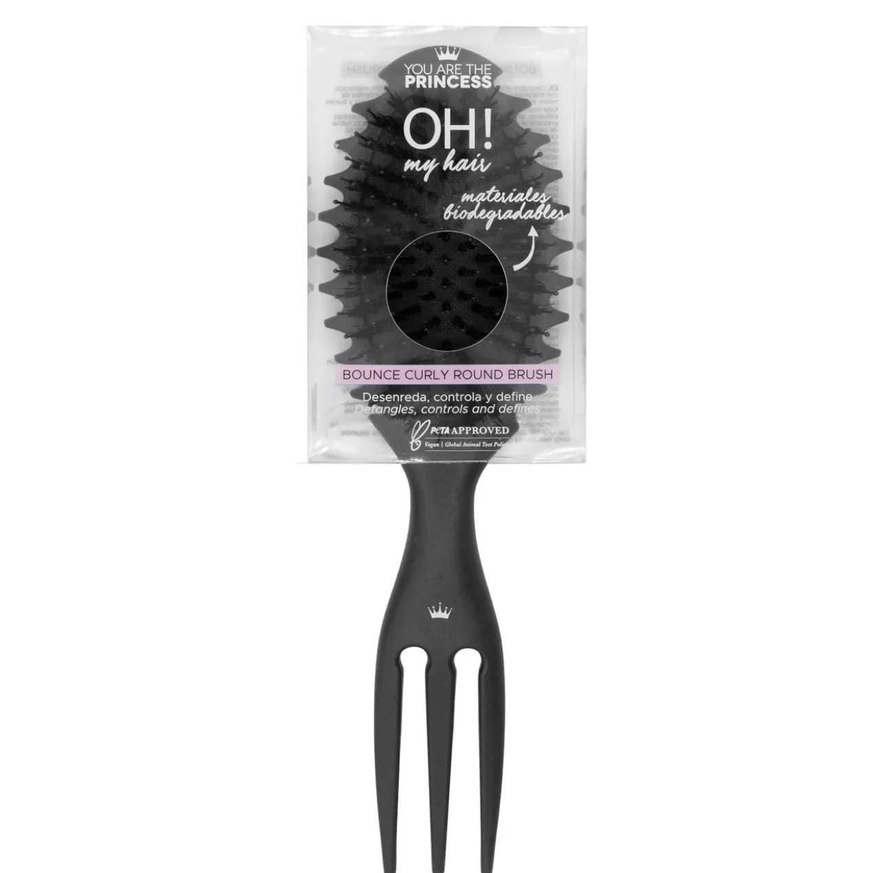 Oh My Hair Bounce Curly Round Brush Escova Redonda para Cabelo Encaracolado