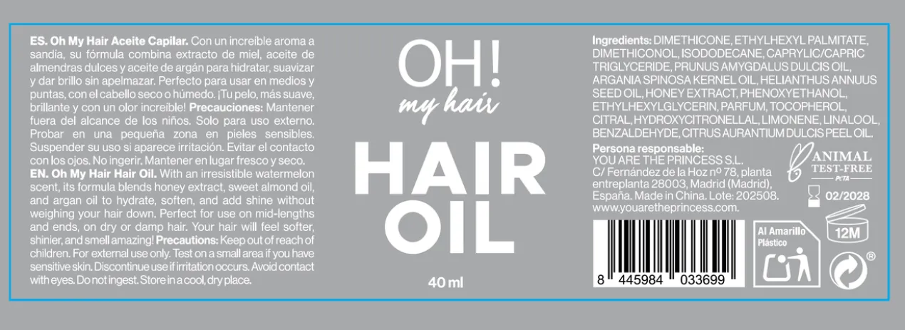 Oh My Hair Hair Oil Óleo Capilar 40ML