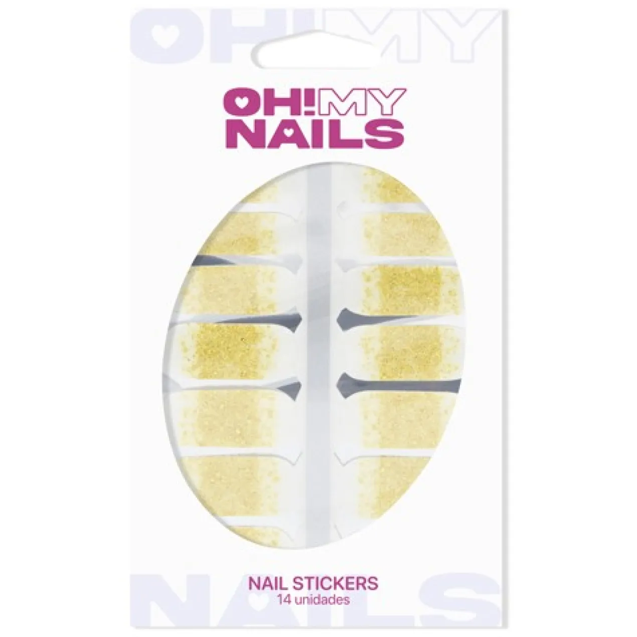 Oh My Nails! Stickers Gold Glitter