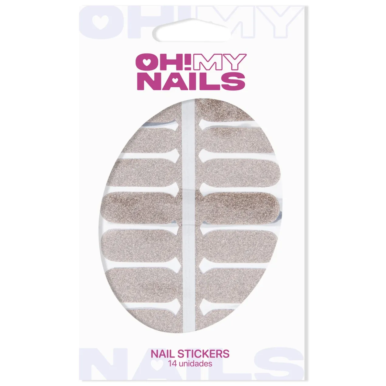 Oh My Nails! Stickers Rose Gold Glitter