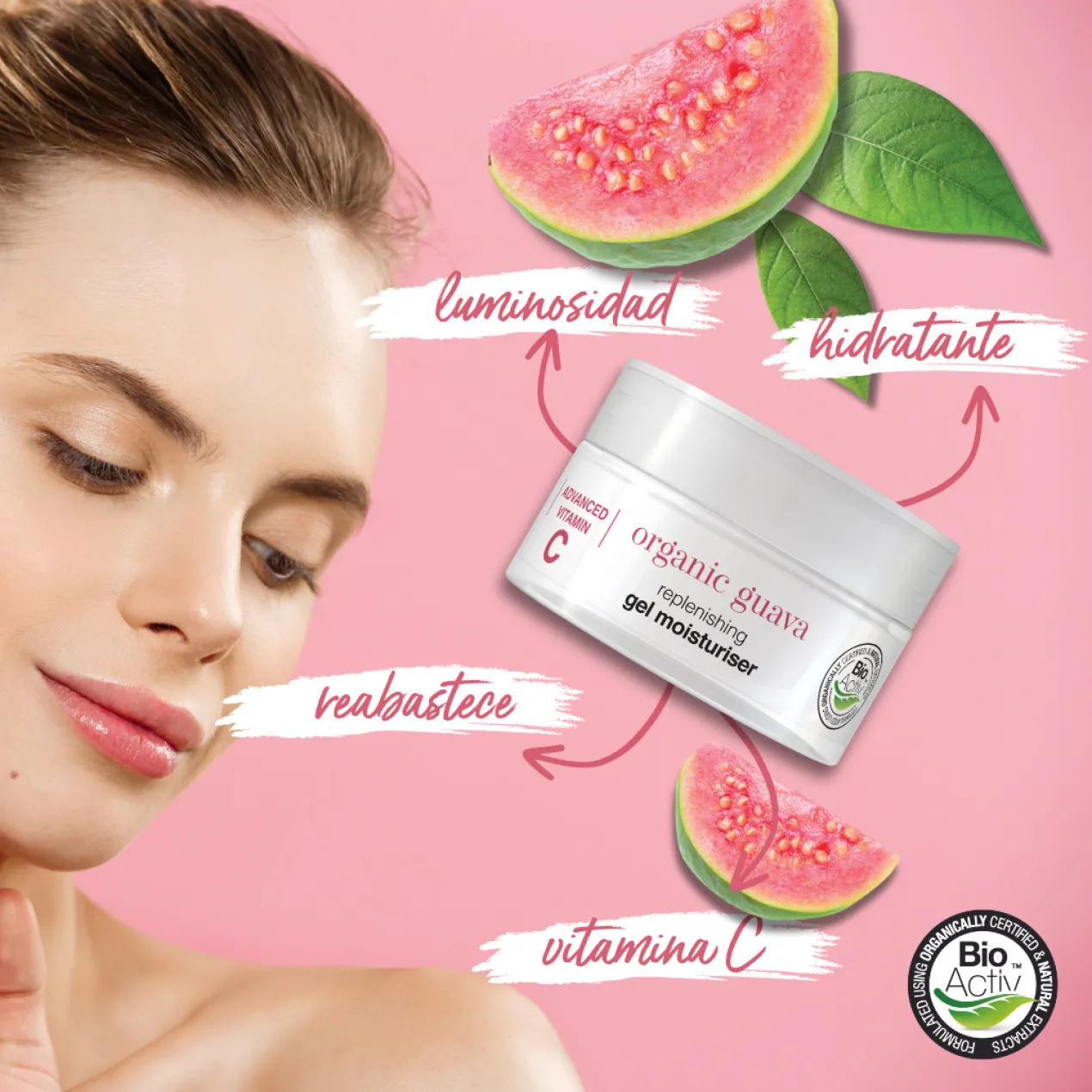 Organic Guava Gel hidratante facial de goiaba