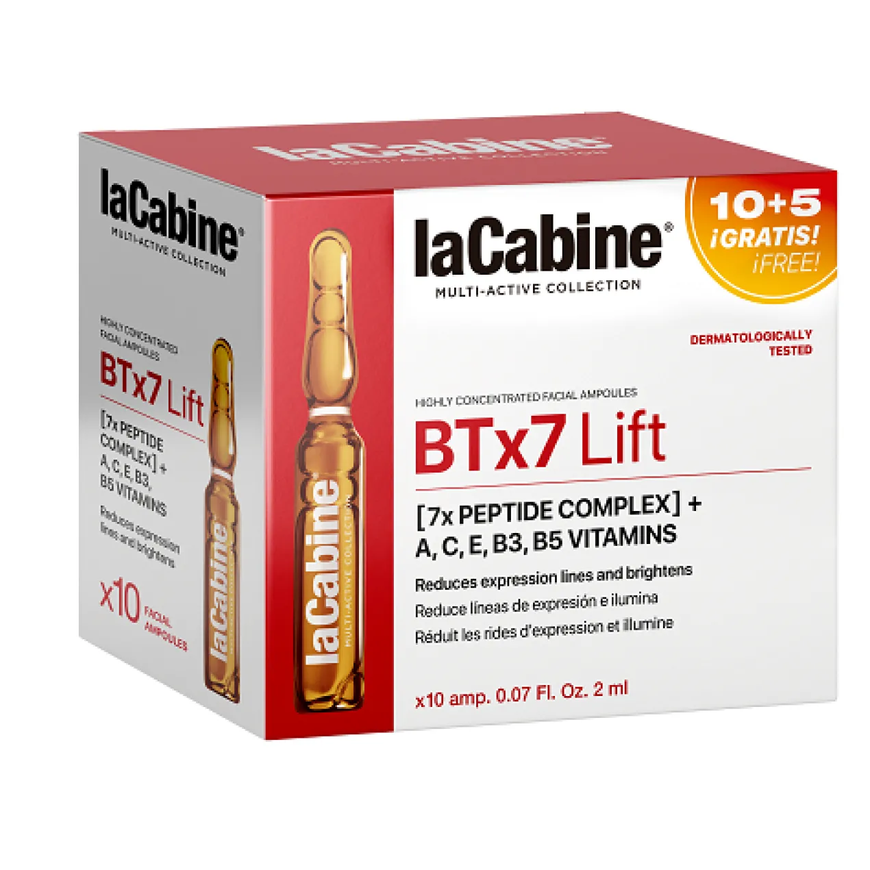 Pack 10 + 5 Ampolas Antirrugas com 7 Péptidos e Vitaminas BTx7 Lift