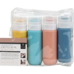 Pack Frascos Silicone Com Bolsa