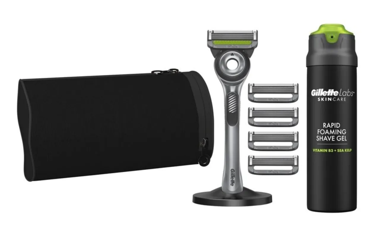 Pack GilletteLabs Máquina + Recargas + Gel + Suporte