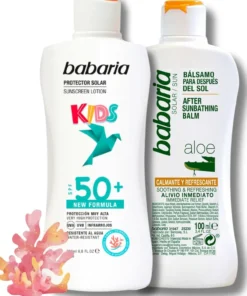 Pack Protetor Solar Mineral Crianças SPF 50 e After Sun de Aloe Vera