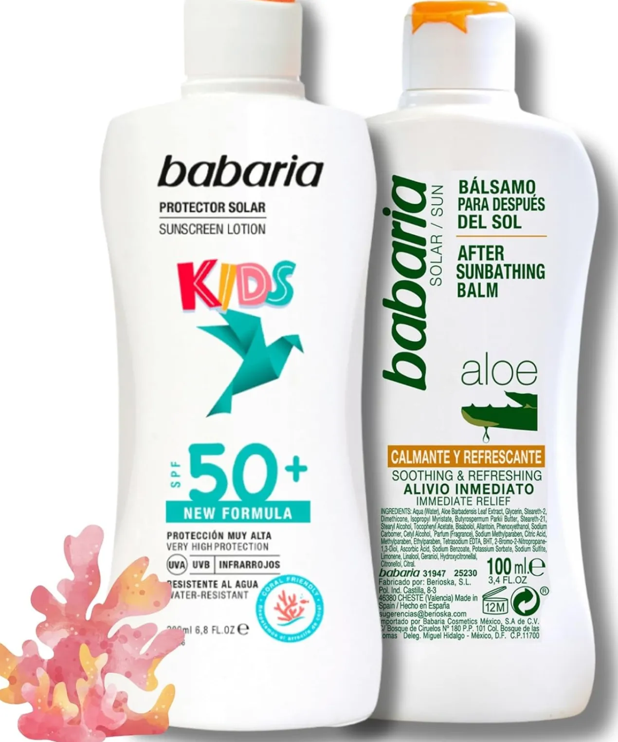 Pack Protetor Solar Mineral Crianças SPF 50 e After Sun de Aloe Vera