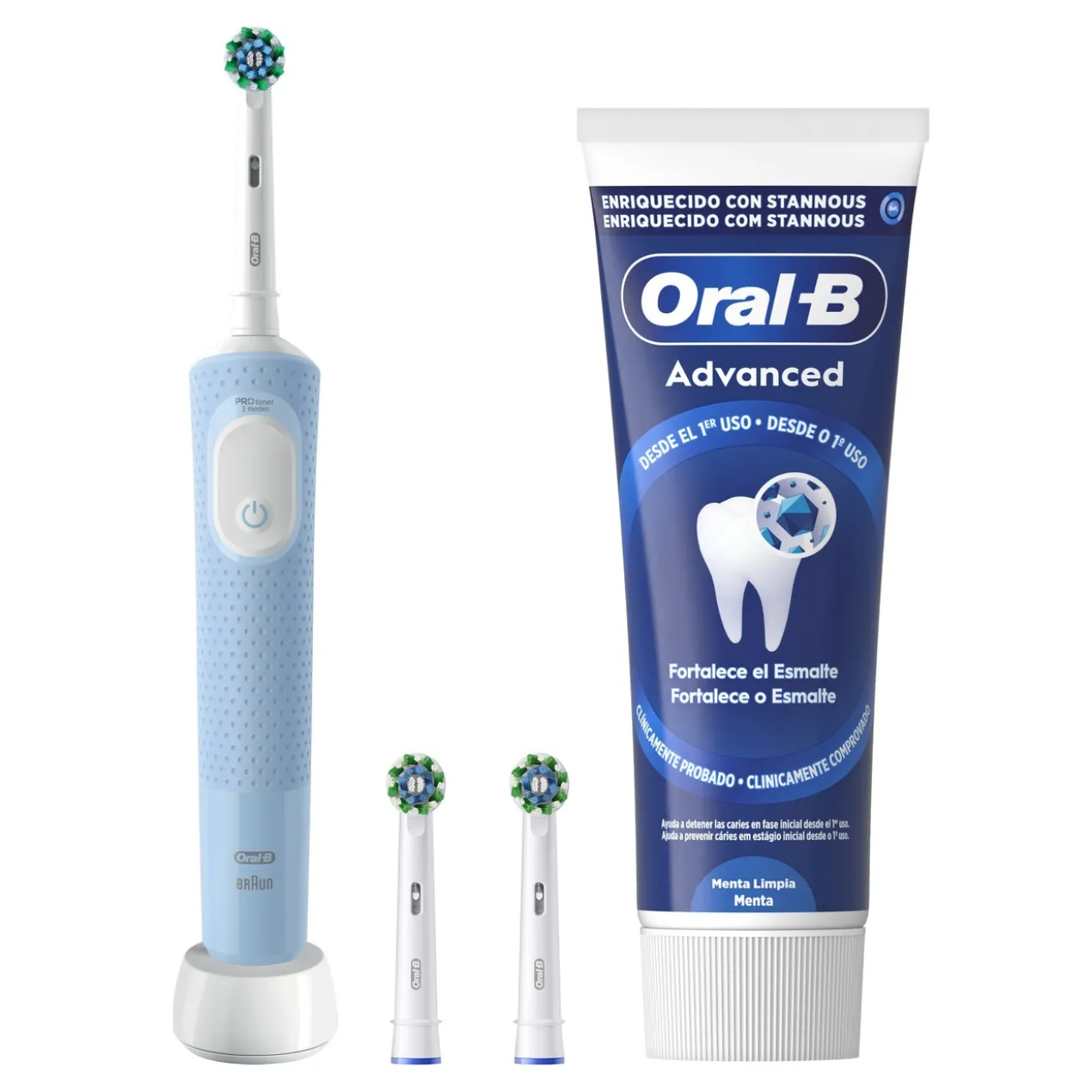 Pack Pro Vitality Escova de Dentes Elétrica + Pasta Dentífrica Advanced + Recargas