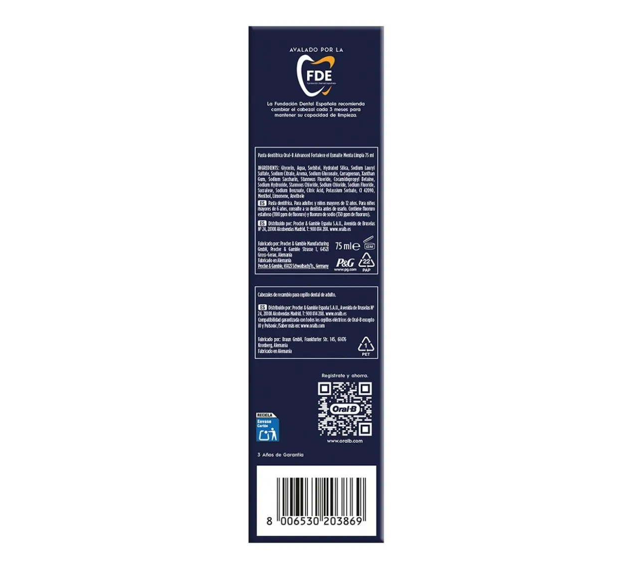 Pack Pro Vitality Escova de Dentes Elétrica + Pasta Dentífrica Advanced + Recargas