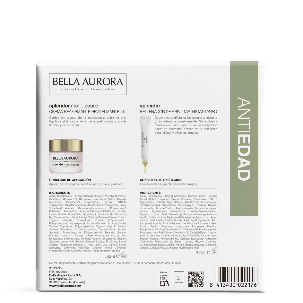 Pack Splendor Menopause Dia Creme + Preenchedor