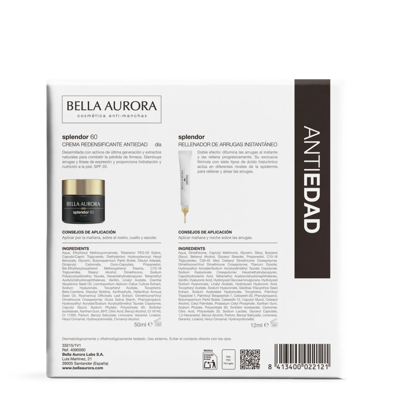 Pack Splendor 60 Ritual Diário Antienvelhecimento Redensificante + Antirrugas