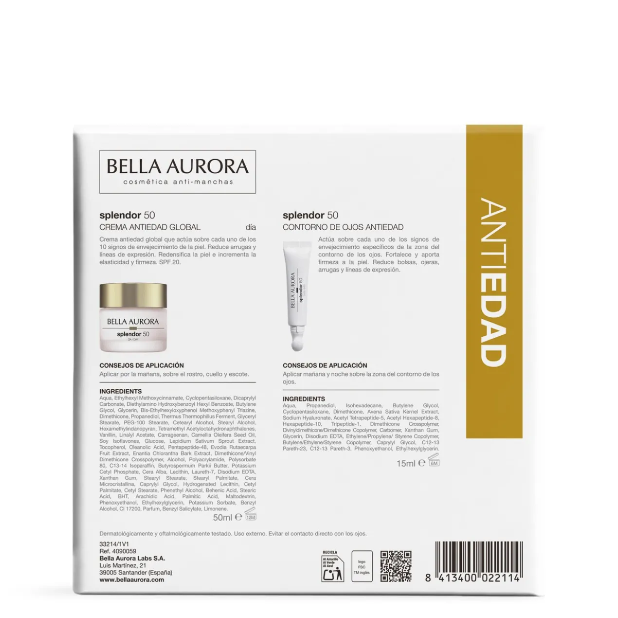 Pack Splendor 50 Ritual Diário Antienvelhecimento Reafirmante + Iluminador