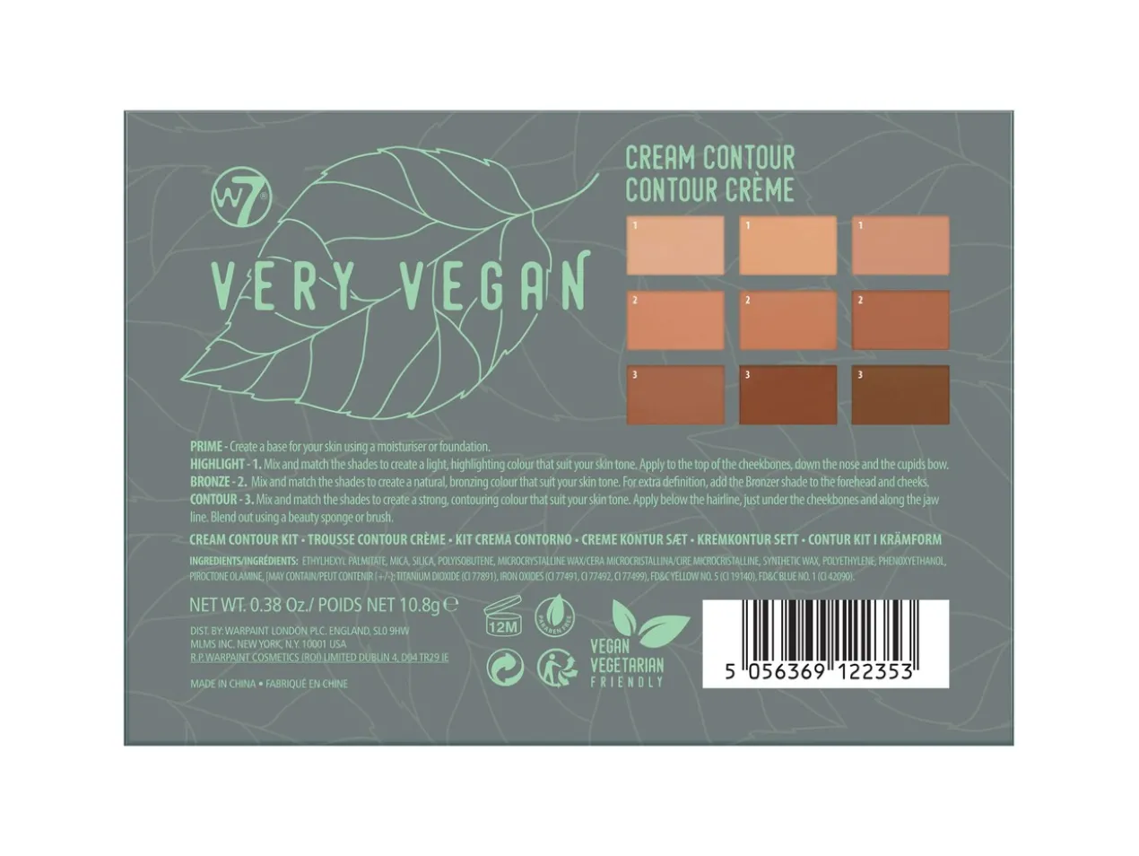 Paleta Contorno em Creme Very Vegan