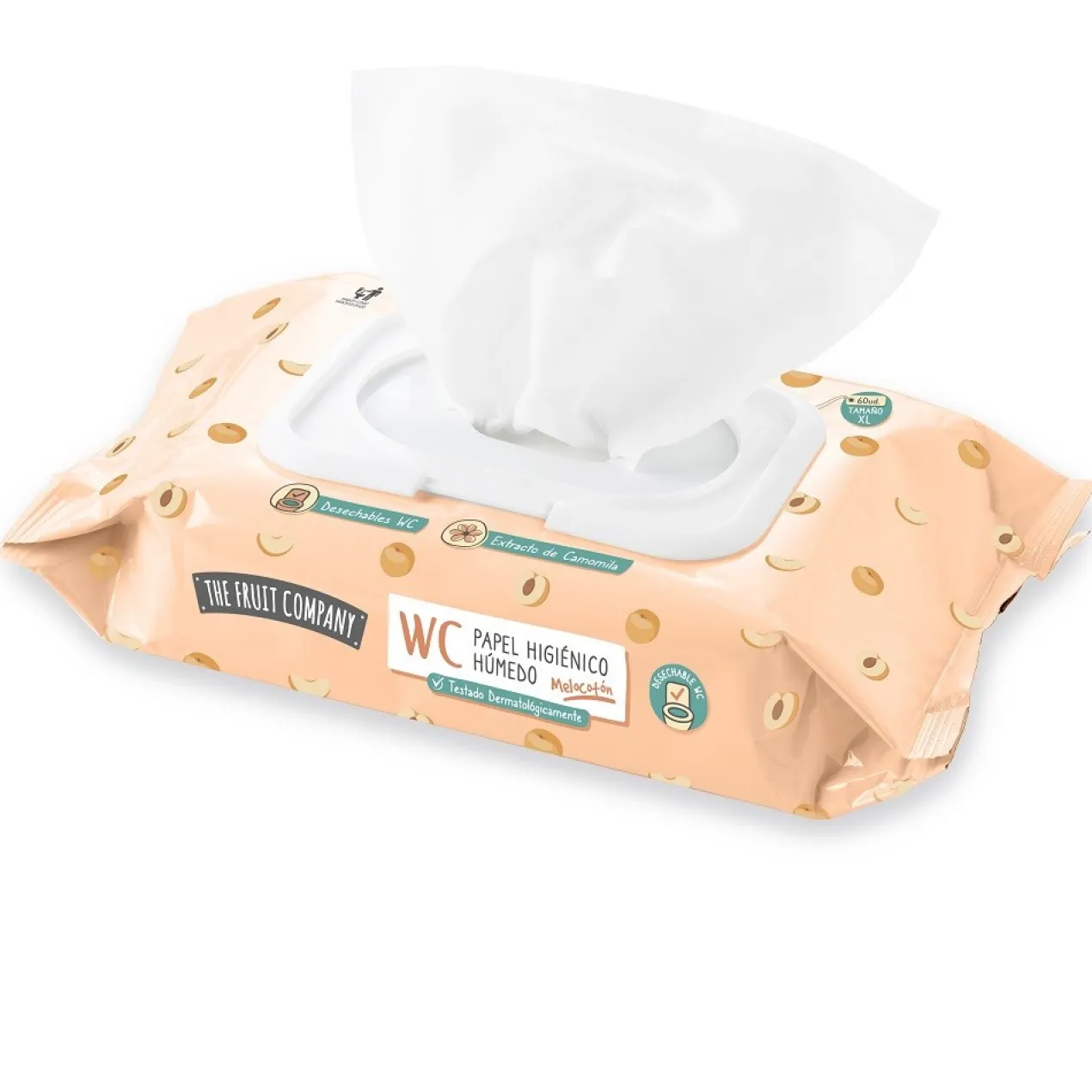Papel Higiénico Húmido WC Pêssego