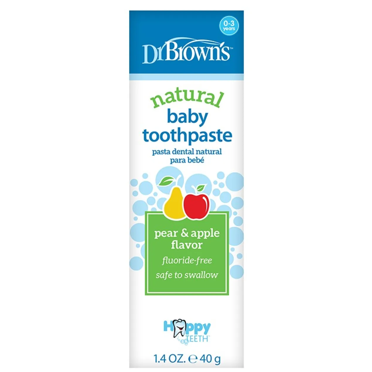 Pasta de Dentes Natural para Bebés Pera-Maçã