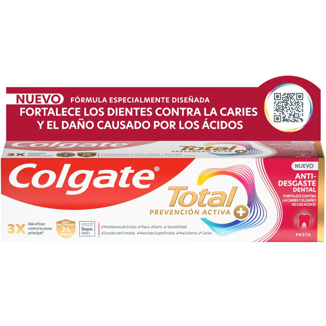 Pasta de Dentes Total Prevenção Ativa Antidesgaste Dentário