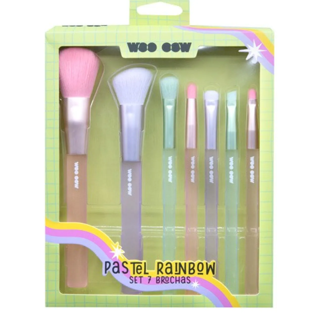 Pastel Rainbow Conjunto de 7 Pincéis