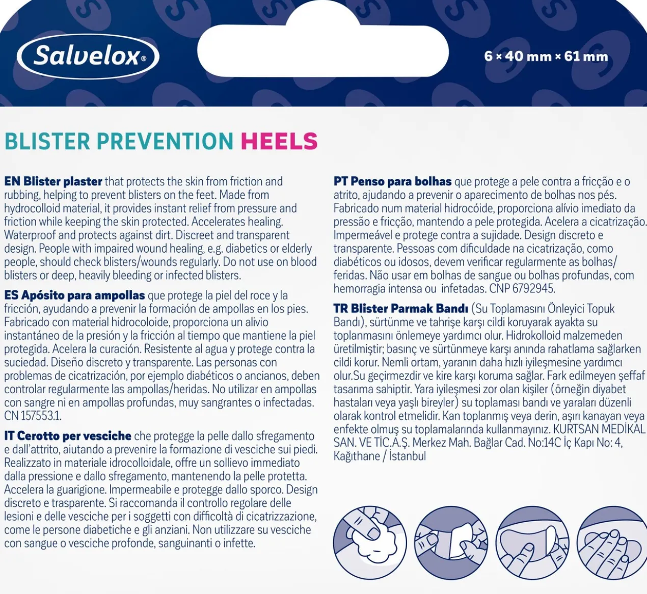 Pensos Protetores para Bolhas e Atritos Foot Care Medium
