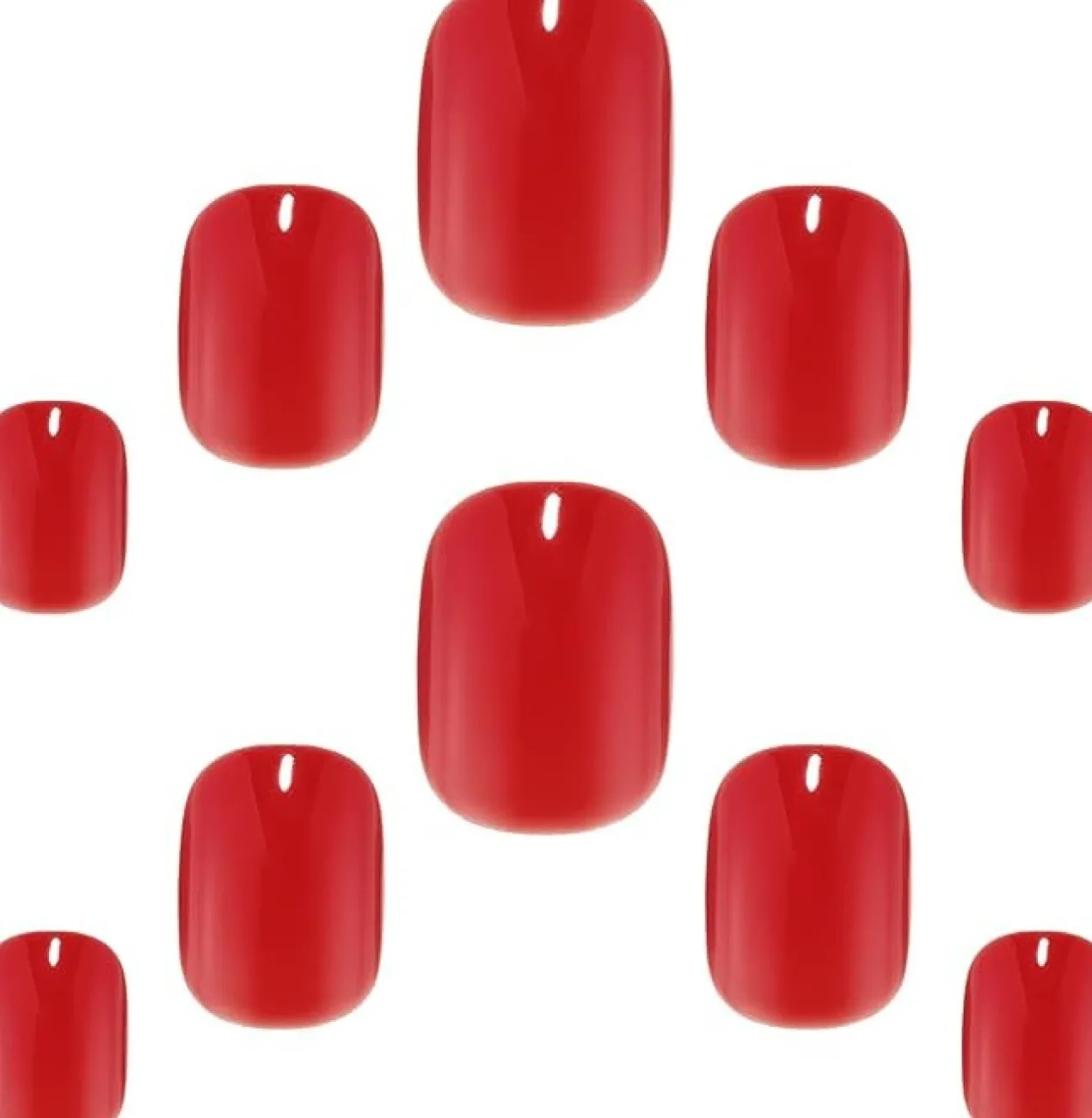 Petite Gel Finish Bitten Strawberry Unhas Postiças