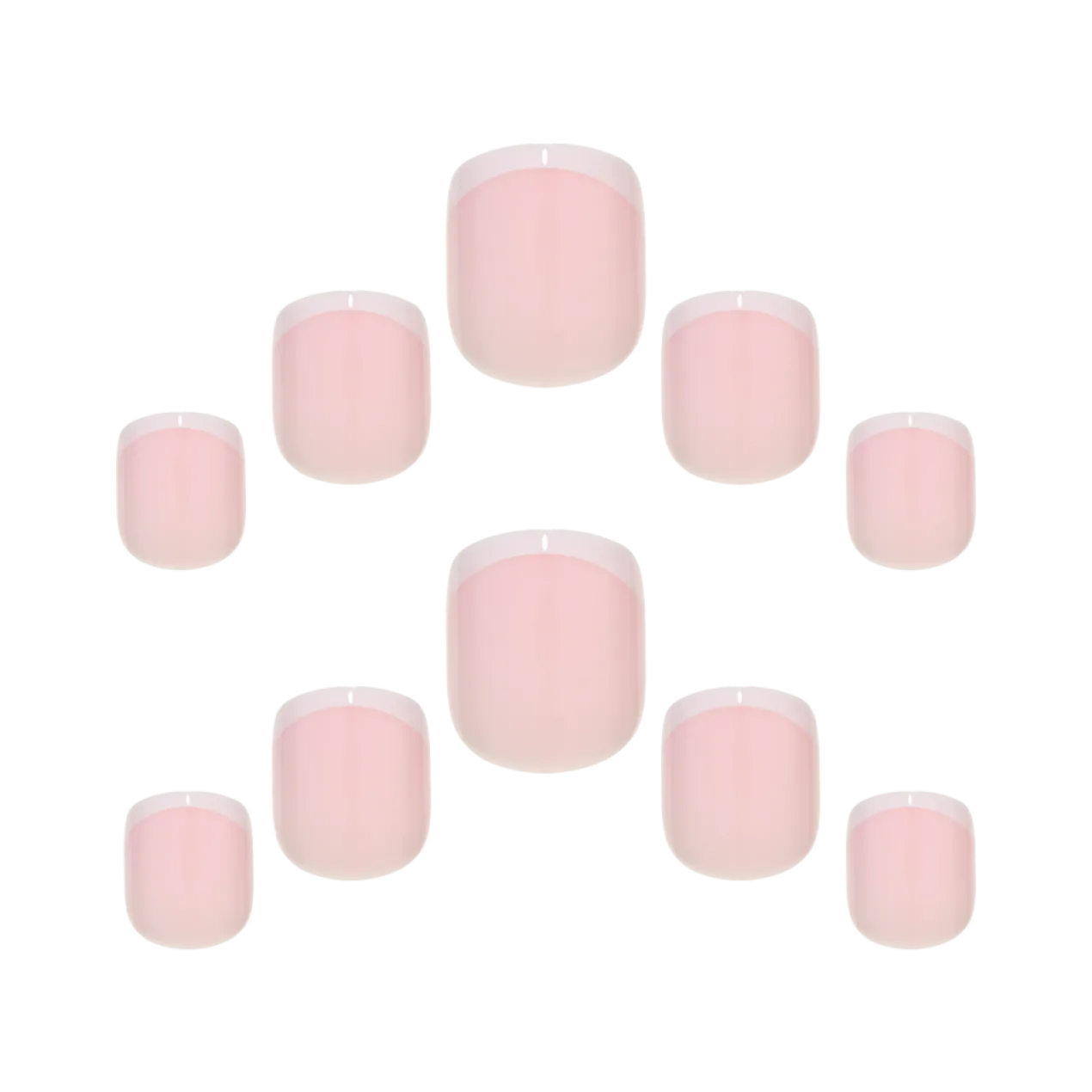 Petite Gel Finish French 154 Unhas Postiças