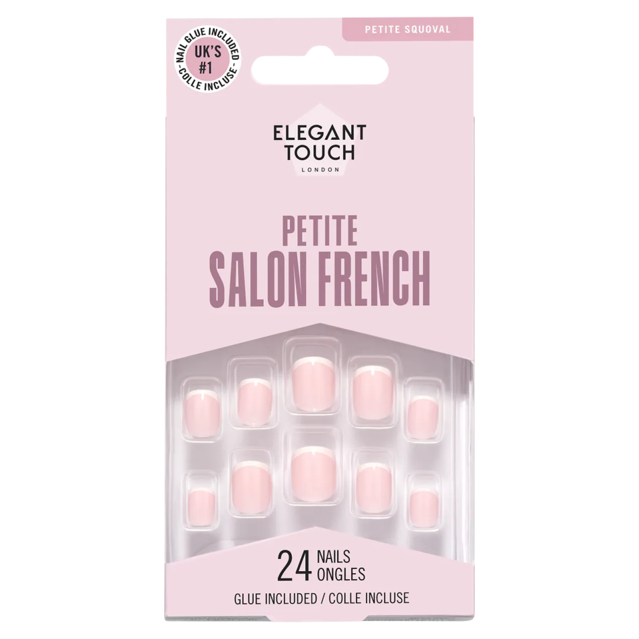 Petite Gel Finish French 154 Unhas Postiças