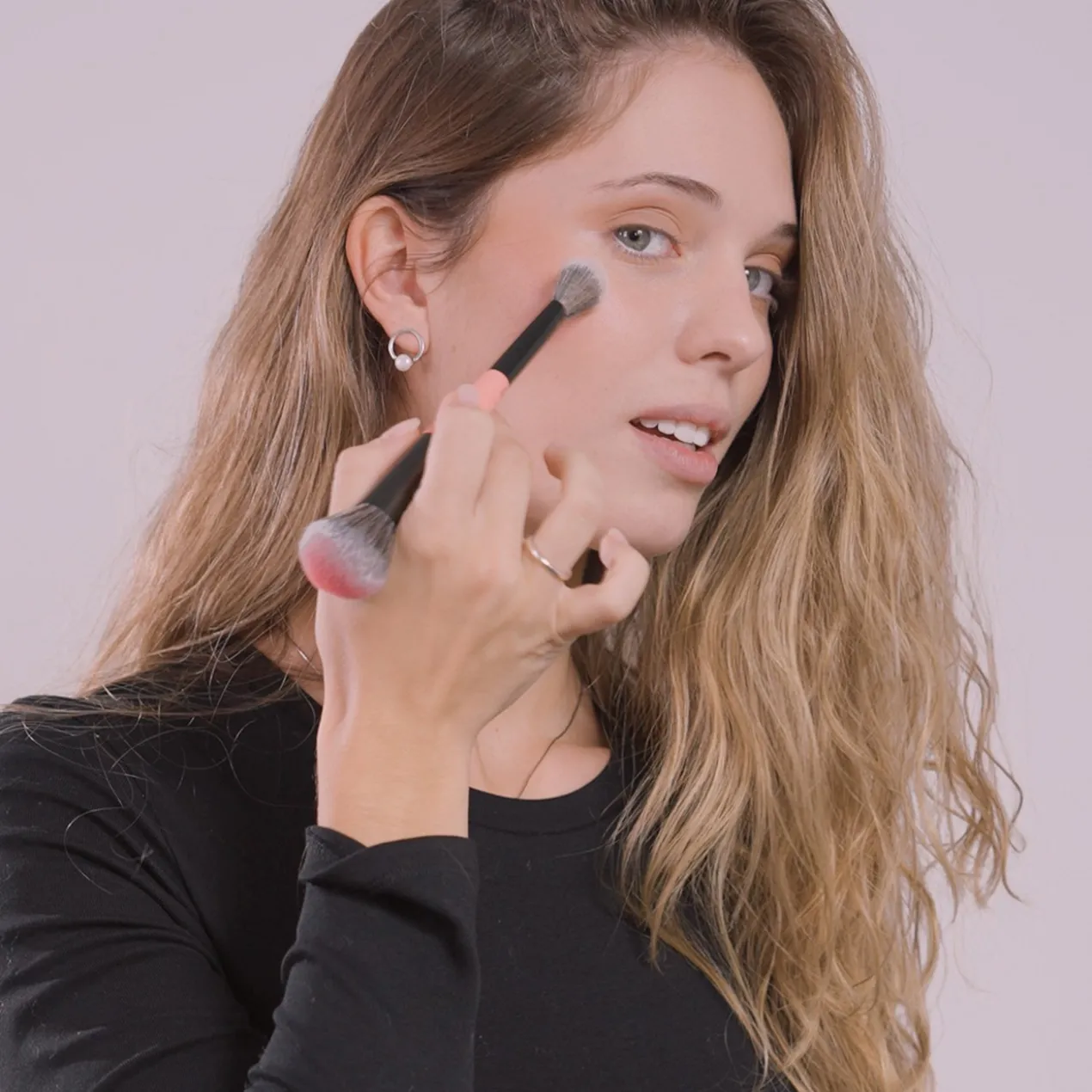 Pincel Duplo para Blush Creme e Iluminador Duo Twist DT4