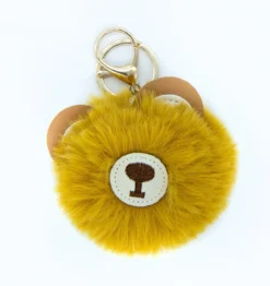 Porta-chaves Bola de Pelo Urso Castanho