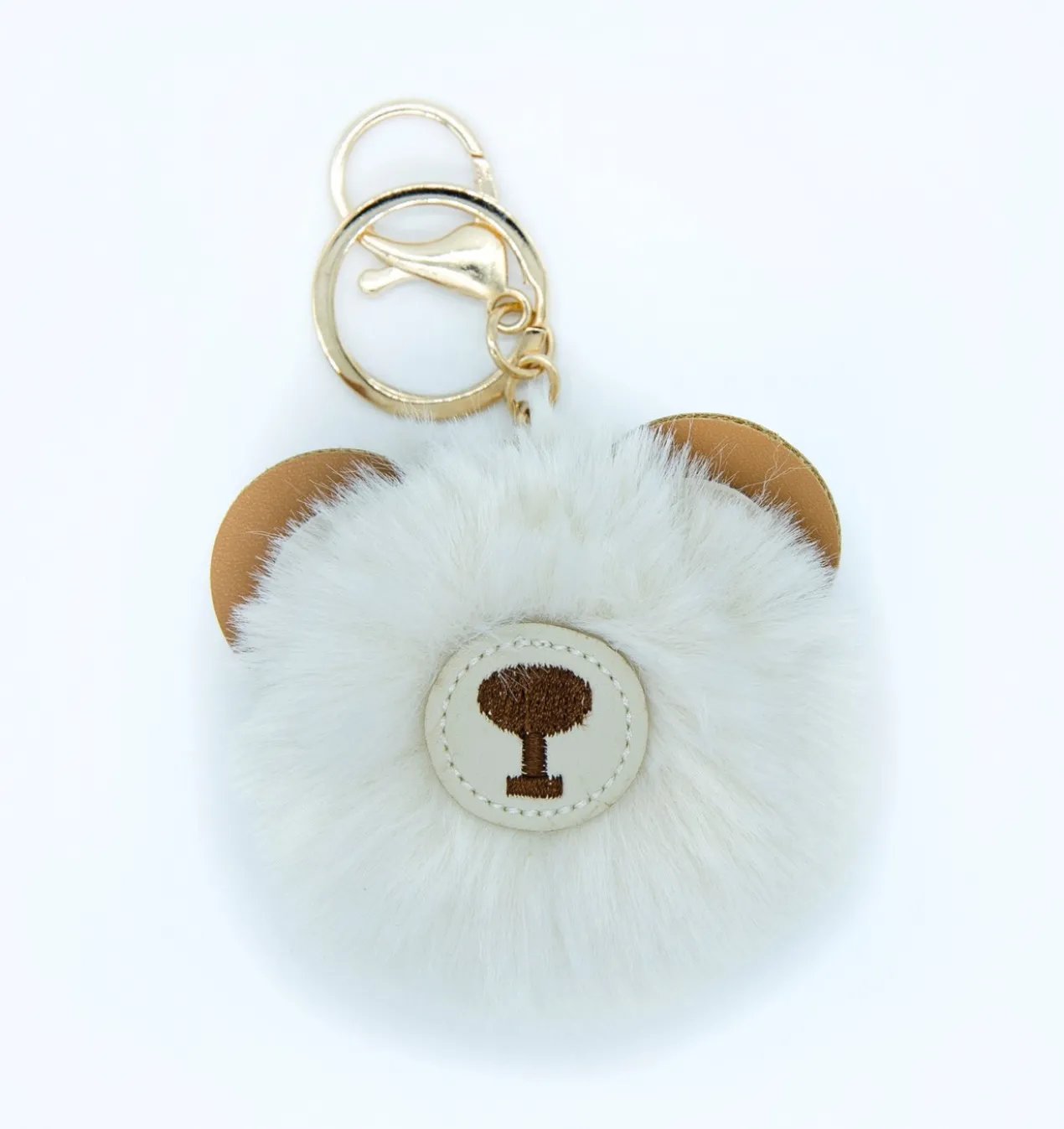 Porta-chaves Bola de Pelo Urso Branco