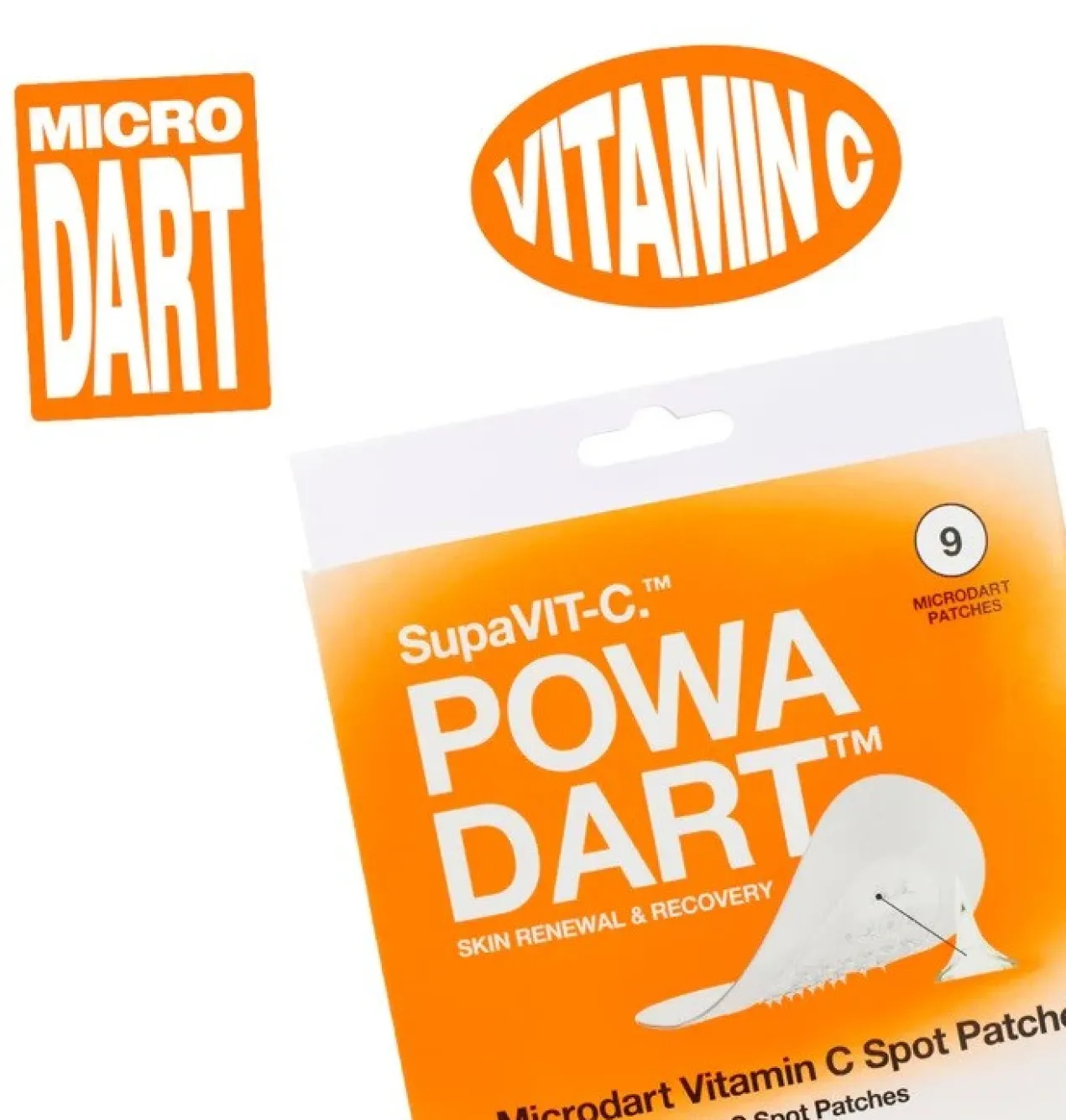 Powa Dart Microdart Patches com Vitamina C
