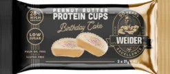 Protein Peanut Butter Cup Birthday Cake